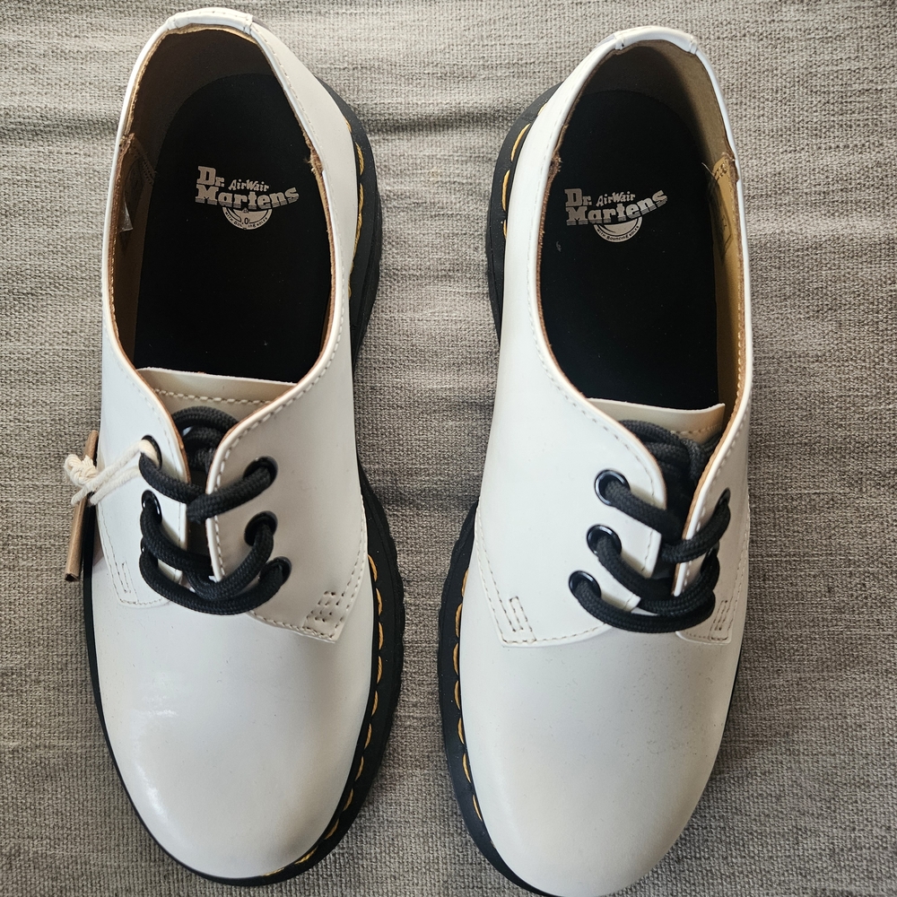 Dr. Martens White Leather Shoes